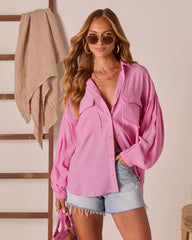 Elowen Balloon Sleeve Button Down Top